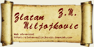 Zlatan Miljojković vizit kartica